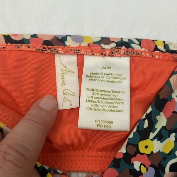 Anne Cole Confetti Twist Underwire Tankini Swim Top size 24W - Picture 4 of 7